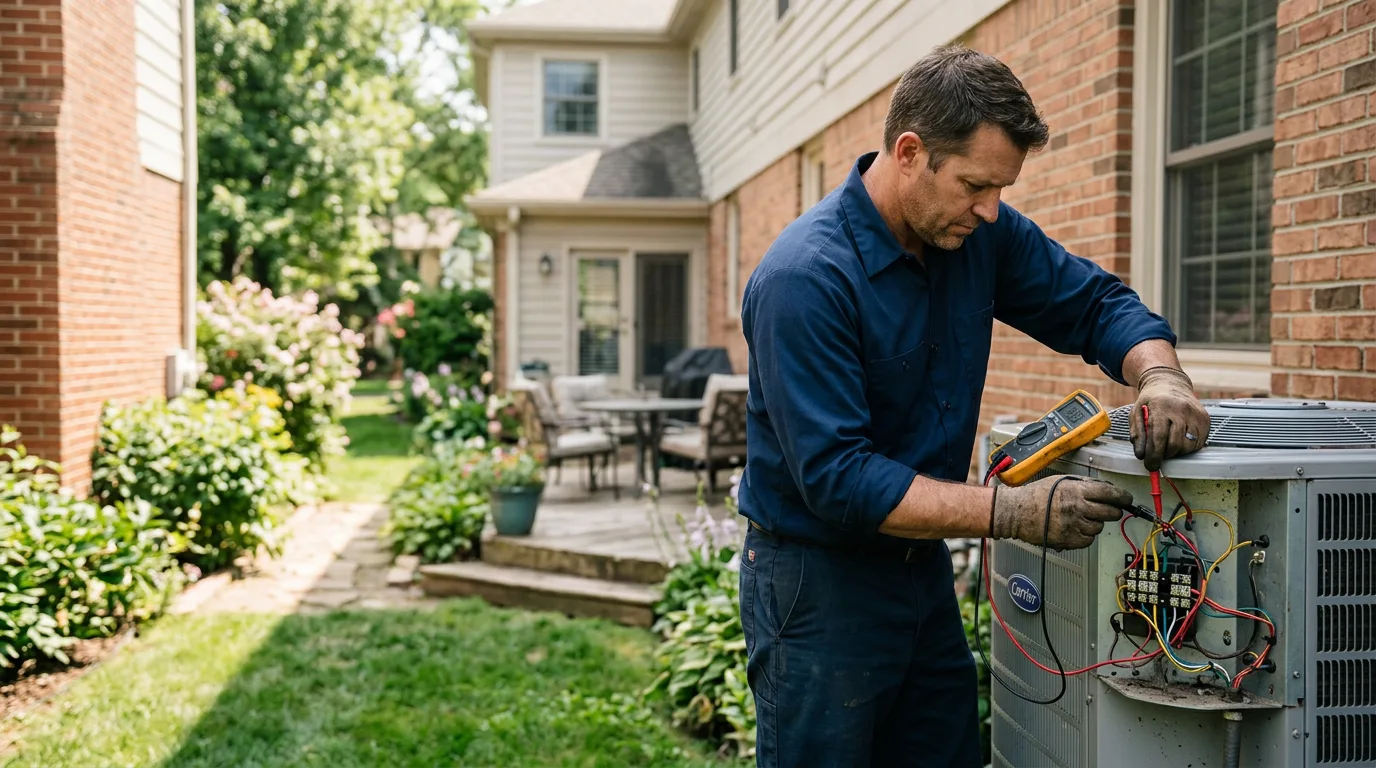 HVAC technician working near Henryville, PA